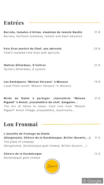 Photo 2 de Restaurant Dante, restaurant à Nice